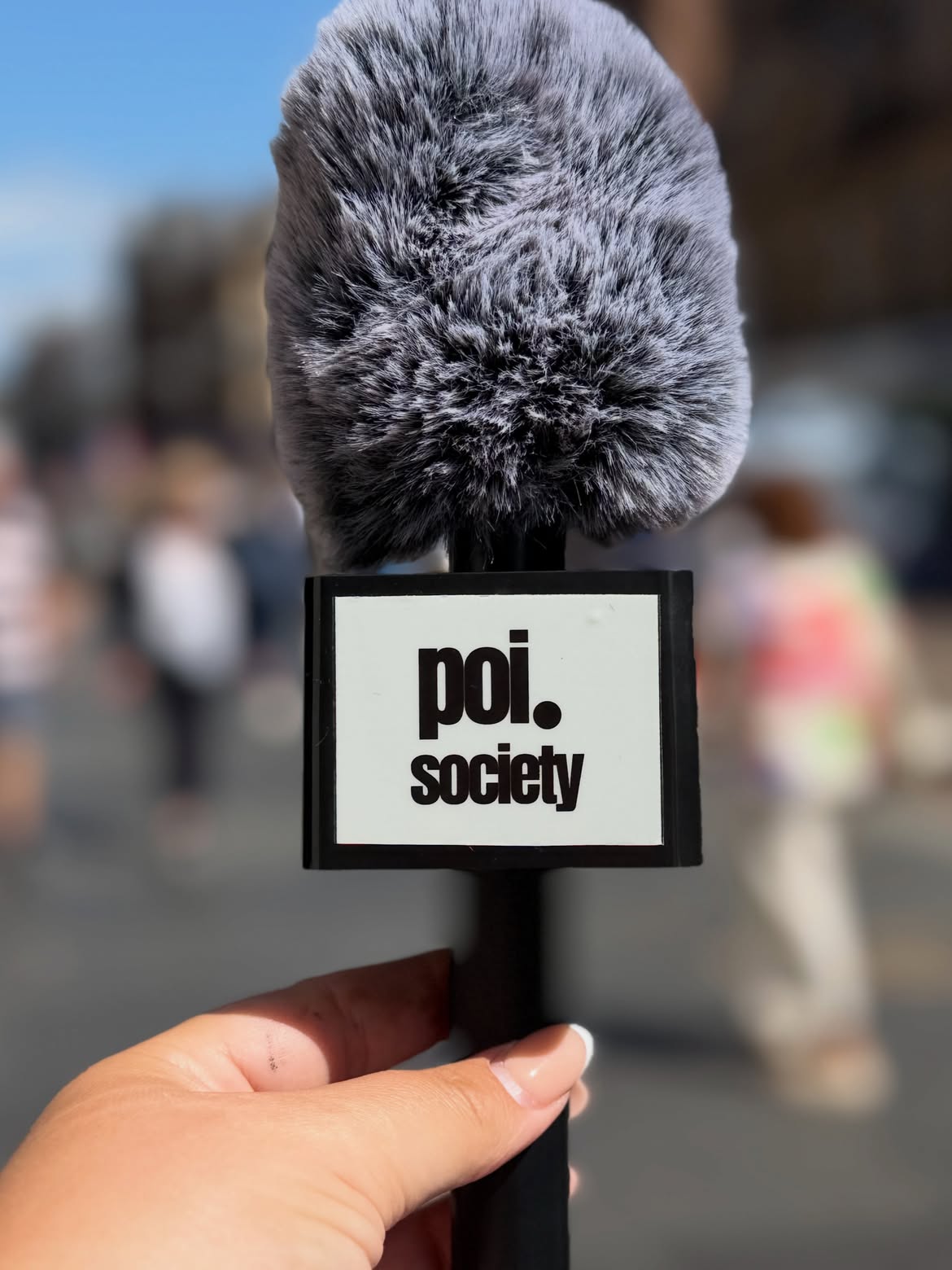 POI Society microphone on the streets of Glasgow